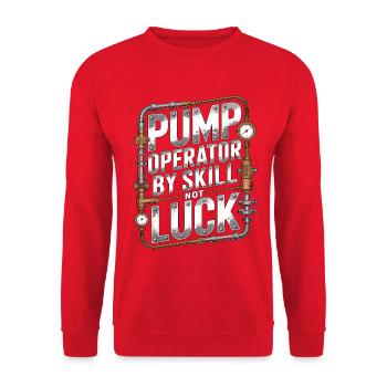 Opérateur de pompe ingénieur incendie par le service d’incendie - Sweat-shirt Unisexe - rouge - Devant - Alina (178cm) & Michal (187cm)