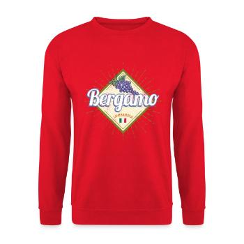 Bergamo Lombardei Italien Weintrauben Souvenir - Unisex Pullover - Rot - Vorne - Alina (178cm) & Michal (187cm)