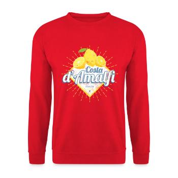 Costa d'Amalfi and Lemon Italy Amalfi Coast - Unisex Sweatshirt - red - Front - Alina (178cm) & Michal (187cm)