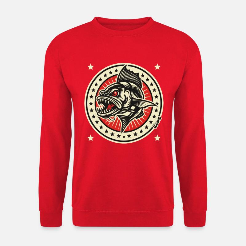 Emblème Barracuda - Sweat-shirt Unisexe - rouge
