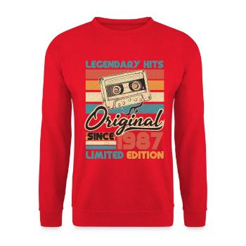 Original seit 1987 - Unisex Pullover - Rot - Vorne - Alina (178cm) & Michal (187cm)