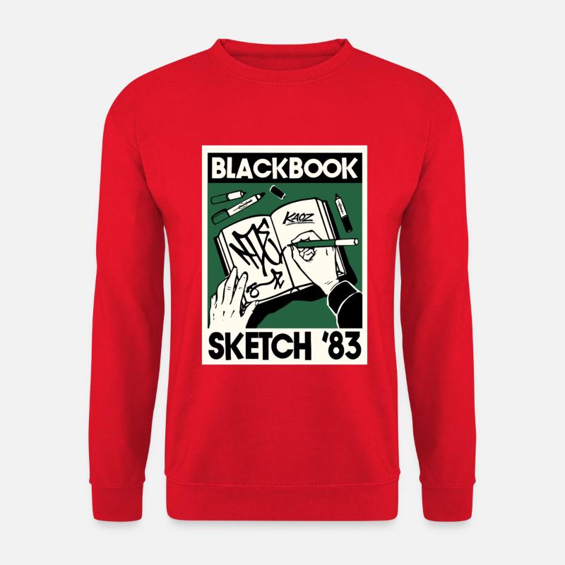 Blackbook Sketch ’83 Graffiti - Unisex Sweatshirt - red