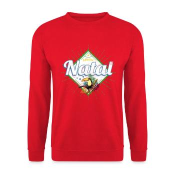 Natal Rio Grande do Norte Brasilien Retro Souvenir - Unisex Pullover - Rot - Vorne - Alina (178cm) & Michal (187cm)