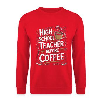 Professeur de lycée avant éducateur Amant du café - Sweat-shirt Unisexe - rouge - Devant - Alina (178cm) & Michal (187cm)