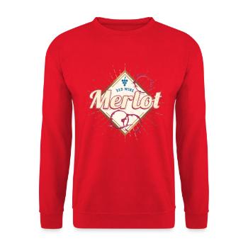 Merlot Vine Vintage Wine Drinker and Winemaker Design - Unisex Sweatshirt - red - Front - Alina (178cm) & Michal (187cm)
