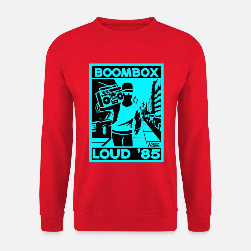 Boombox Laut 85 Neon Retro - Unisex Pullover - Rot