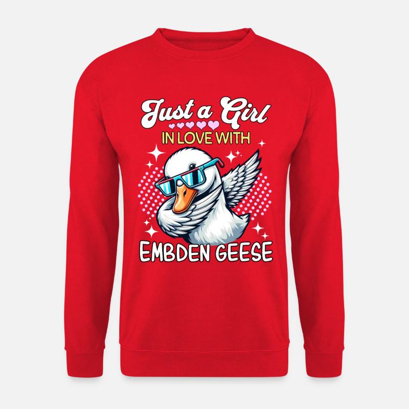 Emdengans Mädchen Embden Goose - Unisex Pullover - Rot