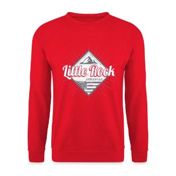 Little Rock, city in Arkansas, United States - Unisex Sweatshirt - red - Front - Alina (178cm) & Michal (187cm)