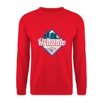 Orlando Florida in United States USA Design - Unisex Sweatshirt - red - Front - Alina (178cm) & Michal (187cm)