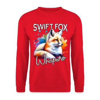 Swiftfuchs Whisperer - Unisex Sweatshirt - red - Front - Alina (178cm) & Michal (187cm)