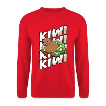 Kiwi Oiseau Kiwi Kiwi Mignon Kiwi Néo-Zélandais - Sweat-shirt Unisexe - rouge - Devant - Alina (178cm) & Michal (187cm)