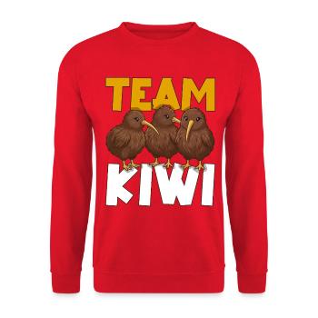 Équipe Kiwi Oiseau Kiwi Animal Mignon Kiwi Néo-Zélandais - Sweat-shirt Unisexe - rouge - Devant - Alina (178cm) & Michal (187cm)