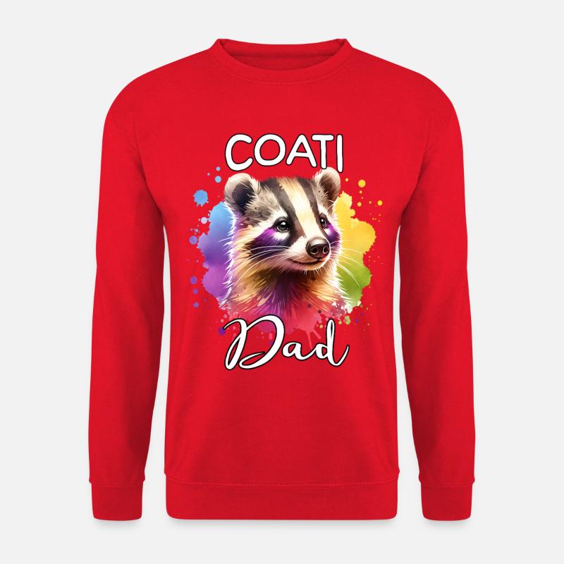 Nasenbär Papa - Unisex Pullover - Rot