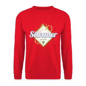 Silvaner avec design de buveur de vin Vintage Vine - Sweat-shirt Unisexe - rouge - Devant - Alina (178cm) & Michal (187cm)