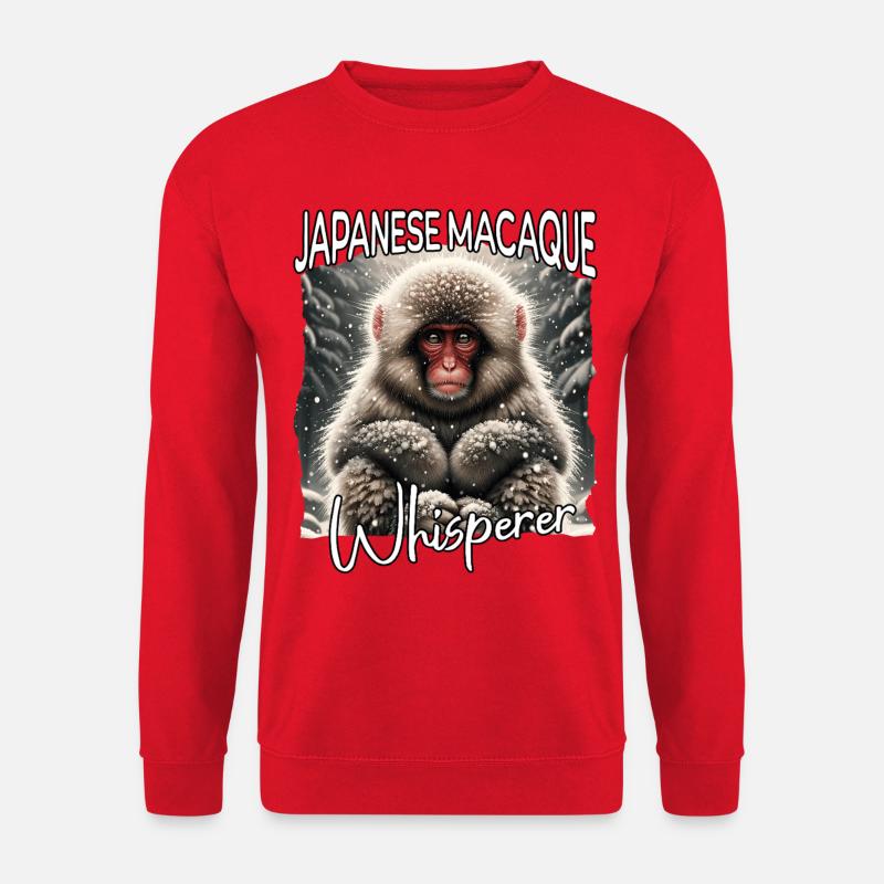 Japanese Macaque Whisperer - Unisex Sweatshirt - red