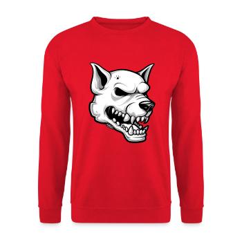 Night fangs Skullhound Dog - Sweat-shirt Unisexe - rouge - Devant - Alina (178cm) & Michal (187cm)
