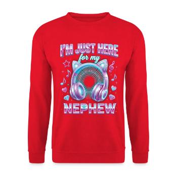 Tante, je suis juste là pour mon neveu - Sweat-shirt Unisexe - rouge - Devant - Alina (178cm) & Michal (187cm)