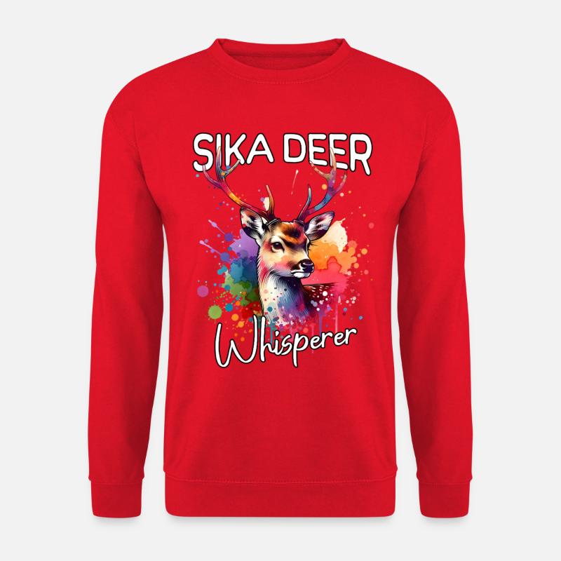 Sika Deer Whisperer - Unisex Sweatshirt - red