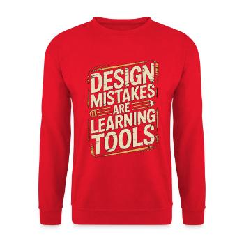 Les erreurs de design des enseignants designers sont des enseignants artistiques - Sweat-shirt Unisexe - rouge - Devant - Alina (178cm) & Michal (187cm)