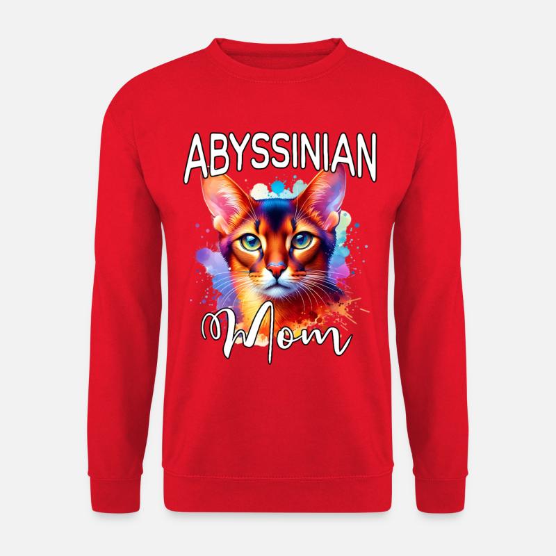 Abessinierkatze Mama - Unisex Pullover - Rot