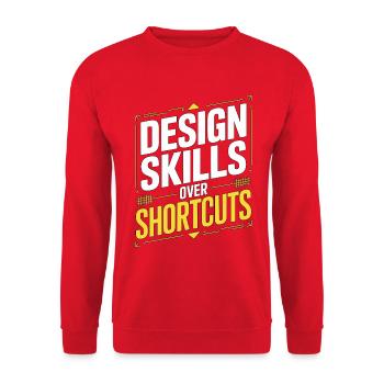 Designer Educator Design Skills Creative Educator - Unisex Sweatshirt - red - Front - Alina (178cm) & Michal (187cm)