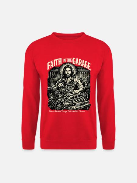 Foi dans le garage - Sweat-shirt Unisexe - rouge