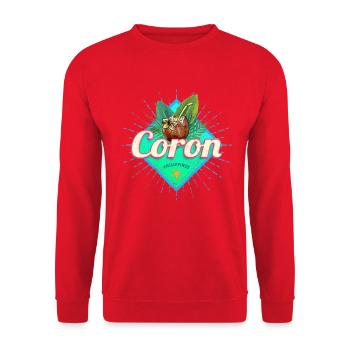 Coron Island in the Philippines Coconut Souvenir - Unisex Sweatshirt - red - Front - Alina (178cm) & Michal (187cm)