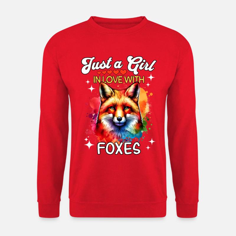 Rotfuchs Fuchs Mädchen Fox - Unisex Pullover - Rot
