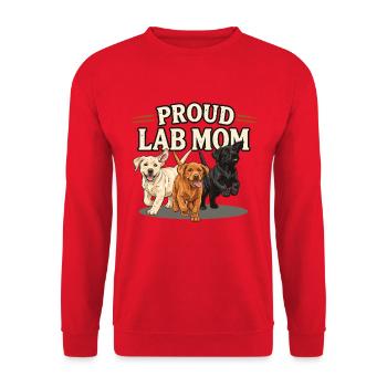 Proud Labrador Maman Maman Chien Chemise - Sweat-shirt Unisexe - rouge - Devant - Alina (178cm) & Michal (187cm)