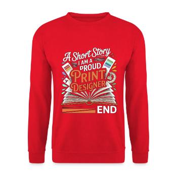 Print Designer A Short Story Creative Designer - Unisex Sweatshirt - red - Front - Alina (178cm) & Michal (187cm)