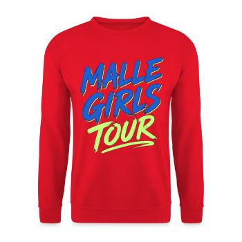 Malle Girls Tour Mallorca Holiday Party - Unisex Sweatshirt - red - Front - Alina (178cm) & Michal (187cm)