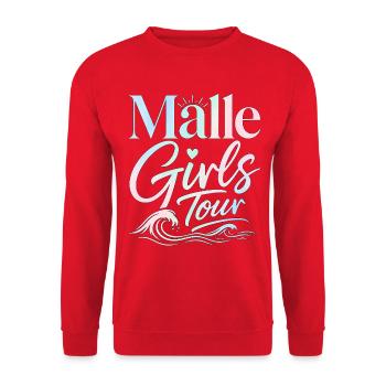 Tournée des filles à Malle Soirée entre filles Soirée de Majorque Fête - Sweat-shirt Unisexe - rouge - Devant - Alina (178cm) & Michal (187cm)