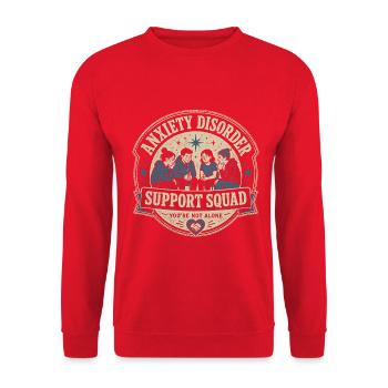Équipe de soutien pour troubles anxieux Troubles anxieux - Sweat-shirt Unisexe - rouge - Devant - Alina (178cm) & Michal (187cm)