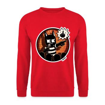 Affrontement de micro chat sur scène - Sweat-shirt Unisexe - rouge - Devant - Alina (178cm) & Michal (187cm)