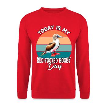 Red-footed Booby - Unisex Sweatshirt - red - Front - Alina (178cm) & Michal (187cm)