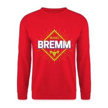 Bremm an der Mosel mit Retro Weintrauben Souvenir - Unisex Pullover - Rot - Vorne - Alina (178cm) & Michal (187cm)