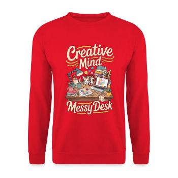 Graphic Designer Creative Mind Visual Designer - Unisex Pullover - Rot - Vorne - Alina (178cm) & Michal (187cm)