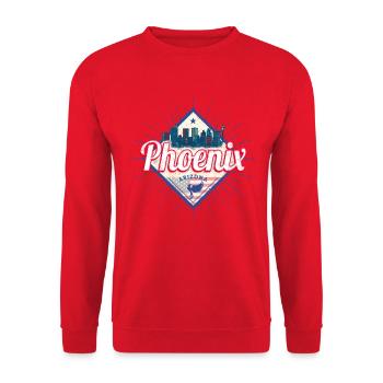 Phoenix in Arizona United States USA Souvenir - Unisex Sweatshirt - red - Front - Alina (178cm) & Michal (187cm)