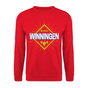 Winningen an der Mosel Retro Weintrauben Souvenir - Unisex Pullover - Rot - Vorne - Alina (178cm) & Michal (187cm)