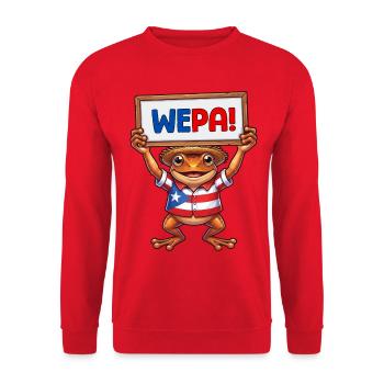 Wepa Coqui Frog Puerto Rican Puerto Rico - Unisex Sweatshirt - red - Front - Alina (178cm) & Michal (187cm)