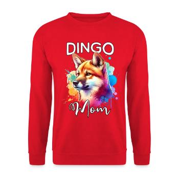 Australian Wild Dog Mom - Unisex Sweatshirt - red - Front - Alina (178cm) & Michal (187cm)