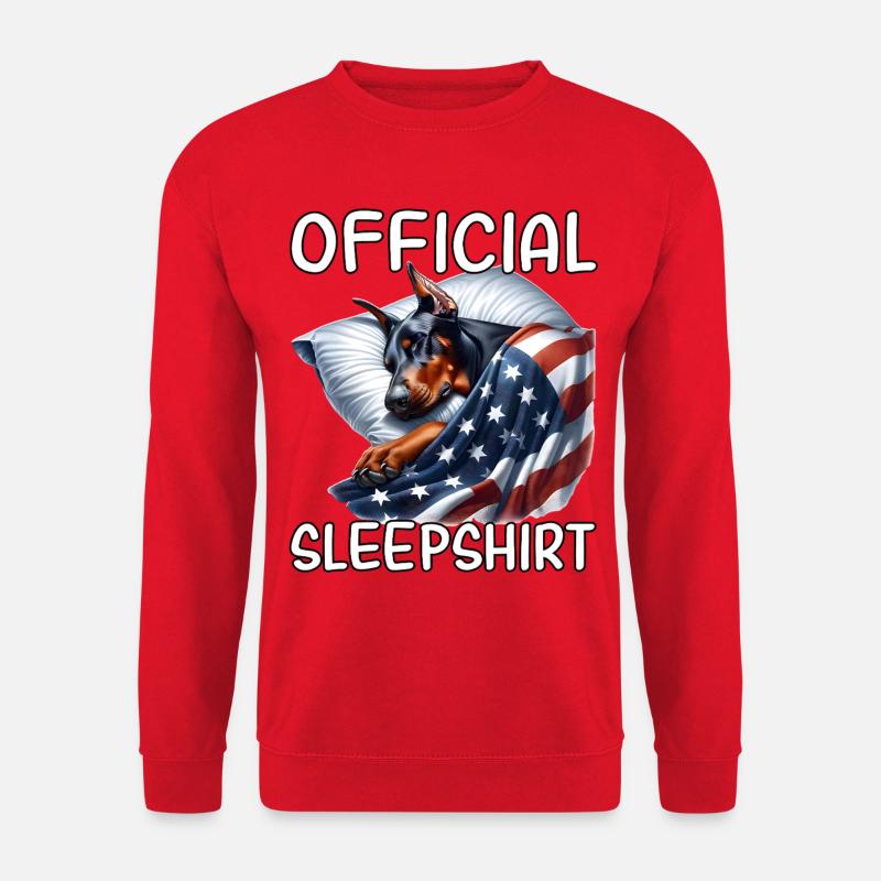 Dobermann US Schlafshirt - Unisex Pullover - Rot