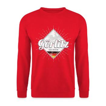 Görlitz Stadt in Deutschland Sachsen Souvenir - Unisex Pullover - Rot - Vorne - Alina (178cm) & Michal (187cm)