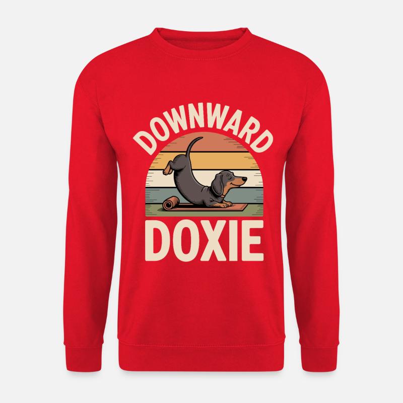 Downward Doxie - Unisex Pullover - Rot