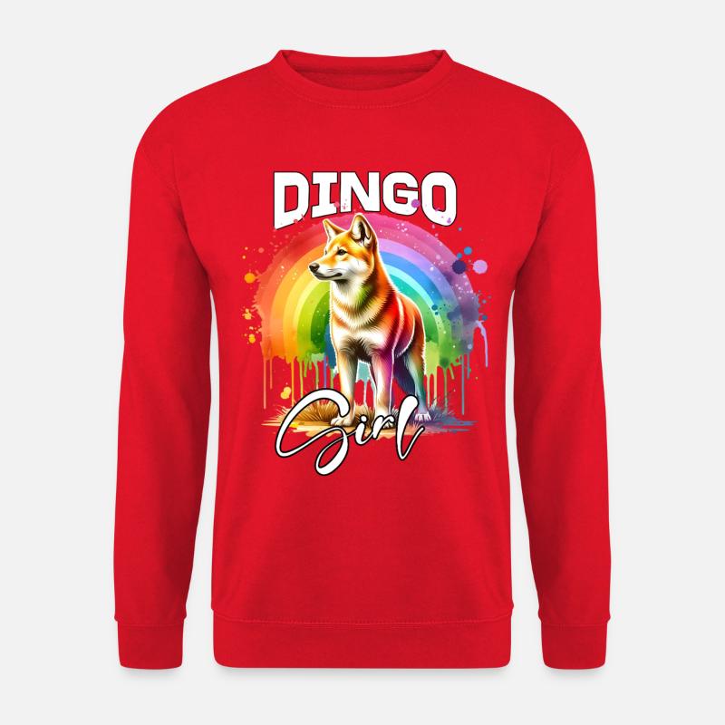 Dingo Mädchen Australischer Wildhund - Unisex Pullover - Rot