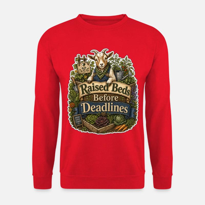 Raised Beds Before Deadlines - Unisex Sweatshirt - red