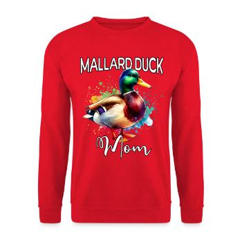Maman du canard colvert - Sweat-shirt Unisexe - rouge - Devant - Alina (178cm) & Michal (187cm)