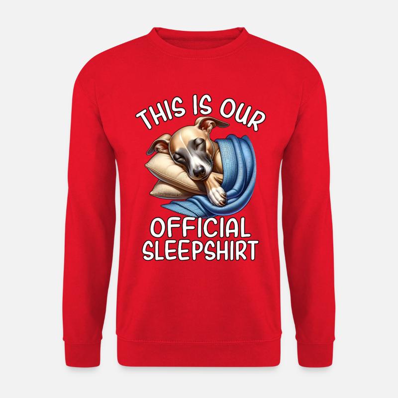 Lustiges Windhund Schlafshirt - Unisex Pullover - Rot