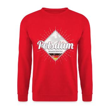 Potsdam Stadt in Deutschland Brandenburg Souvenir - Unisex Pullover - Rot - Vorne - Alina (178cm) & Michal (187cm)