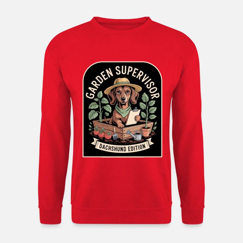 Teckel Jardinier - Sweat-shirt Unisexe - rouge